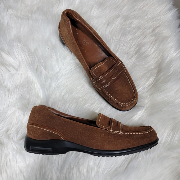 Cole Haan Nike Air chunky brown suede loafers waterproof size 8 - Picture 4 of 4